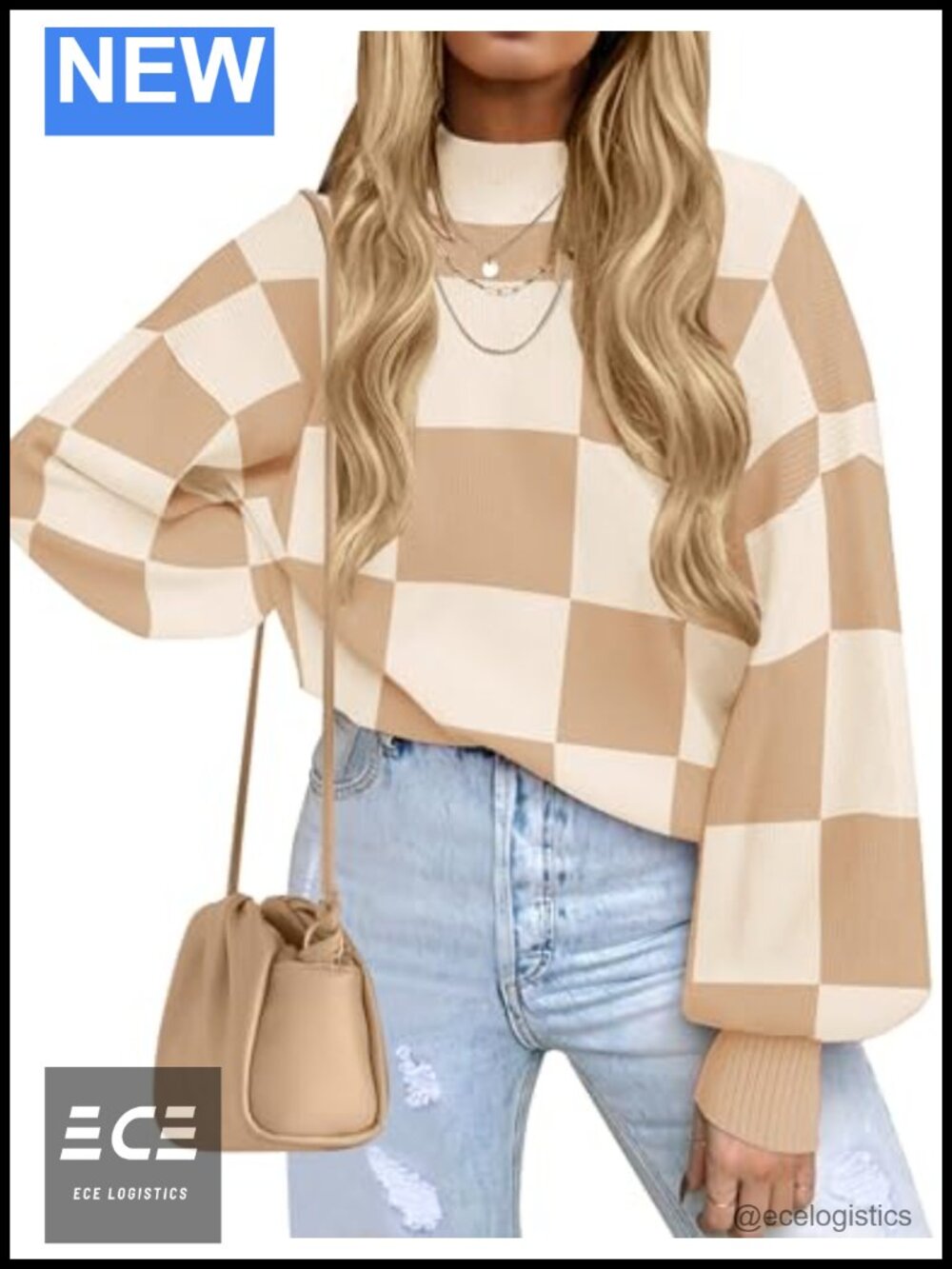 Oversized Turtleneck Sweater Pullover Drop Batwing Sleeve Fall Winter